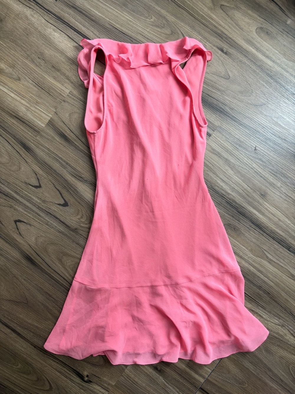 Wilfred Pink Ruffled Chiffon Mini Dress - Picture 3 of 5